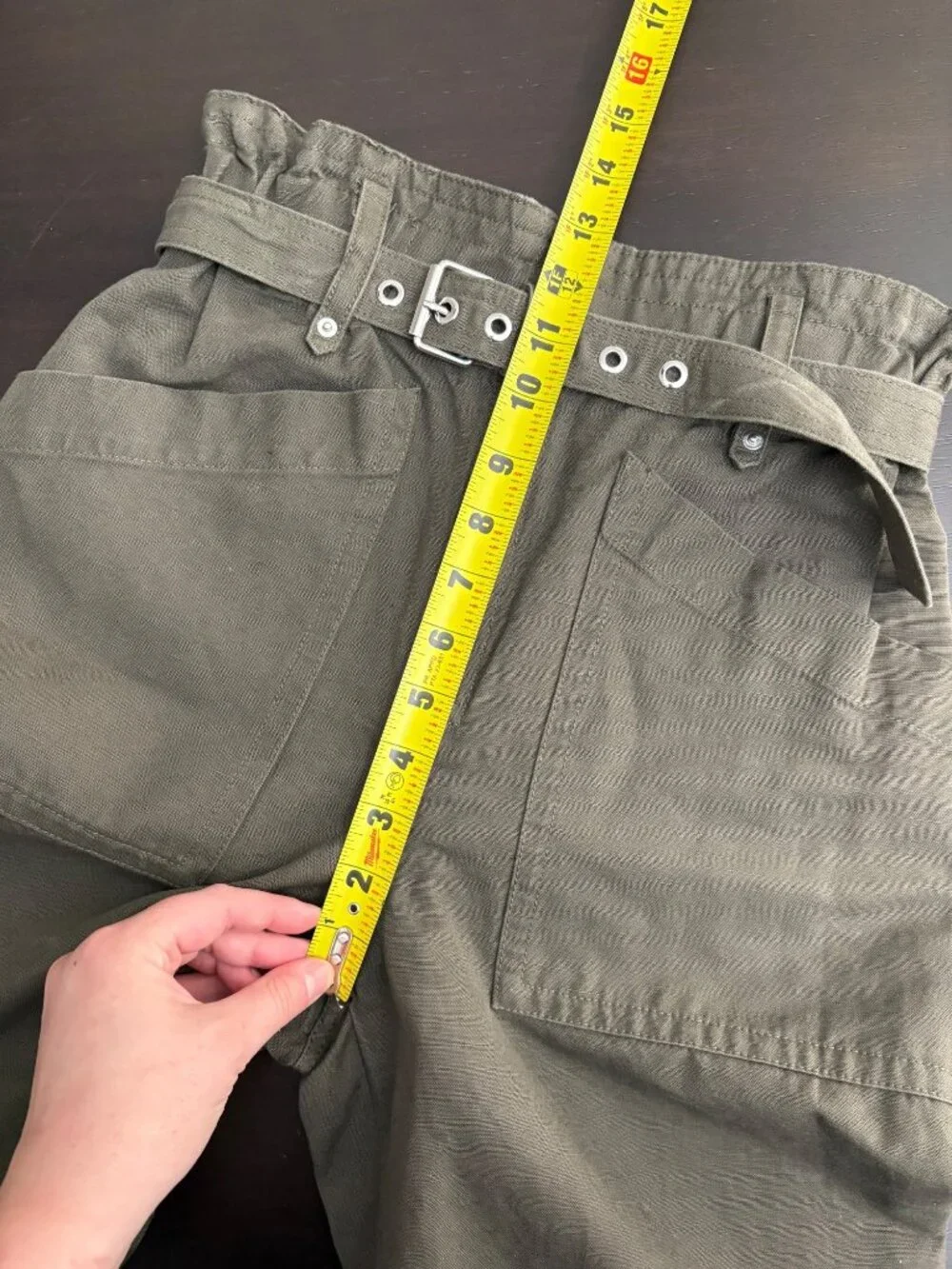 NEW Banana Republic Paperbag Belted High-Rise Tapered Relaxed-Fit Linen Pants